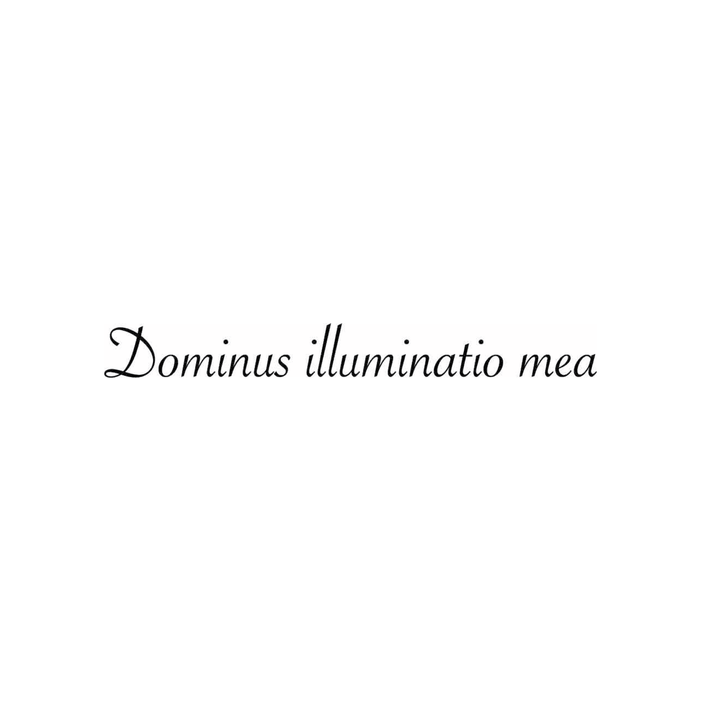 dominus illumiatio mea