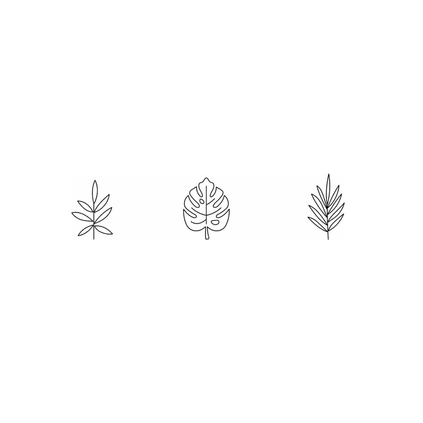 leaf trio (2 sets of 3)