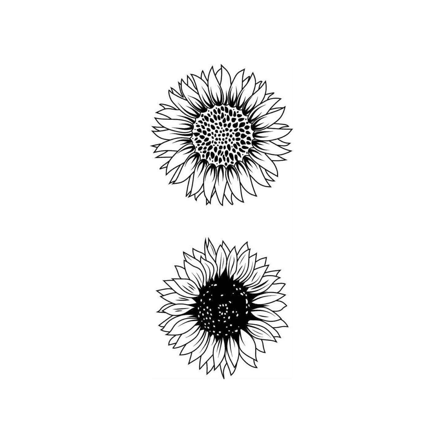 sunflower faces (set of two)