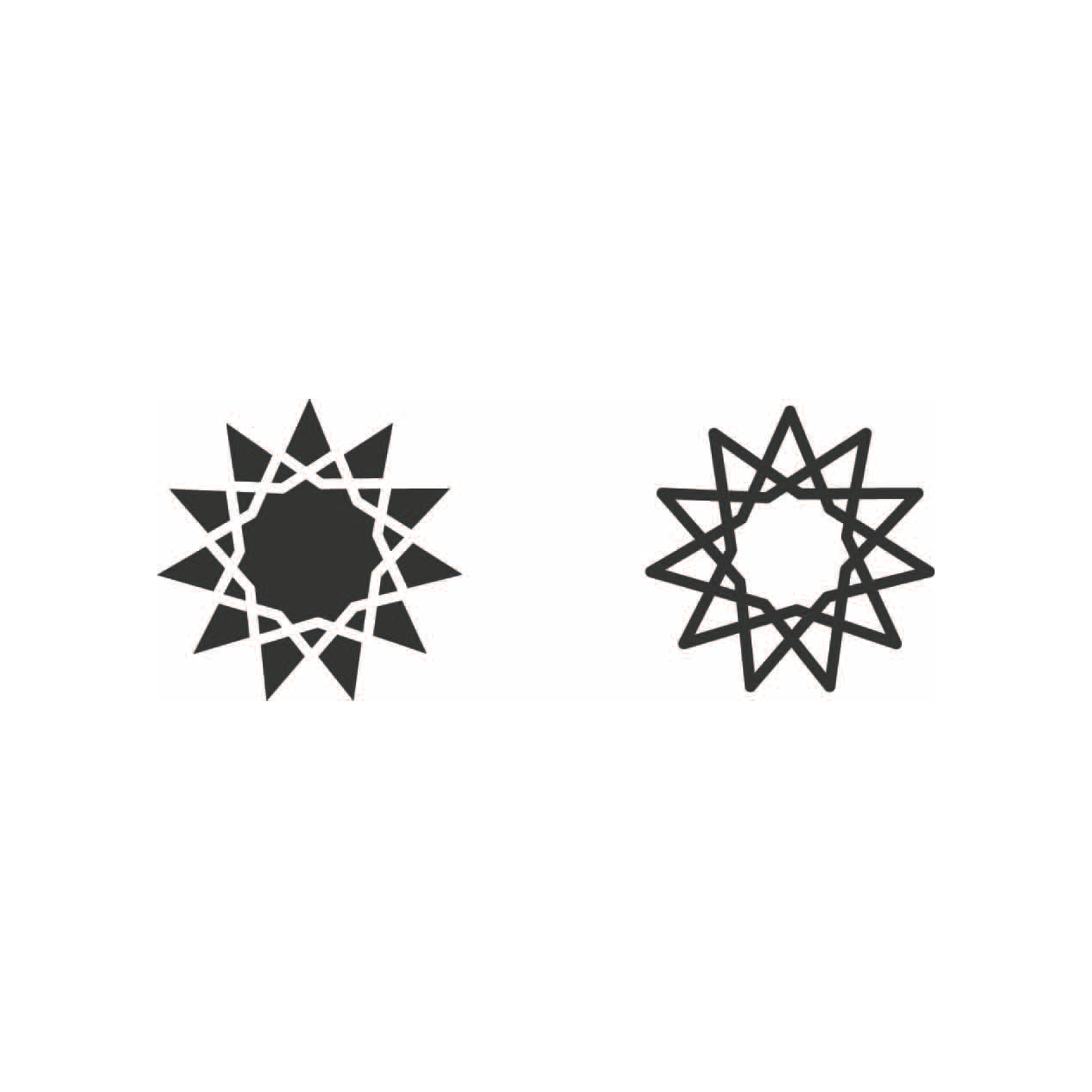 black and white suns (set of two)
