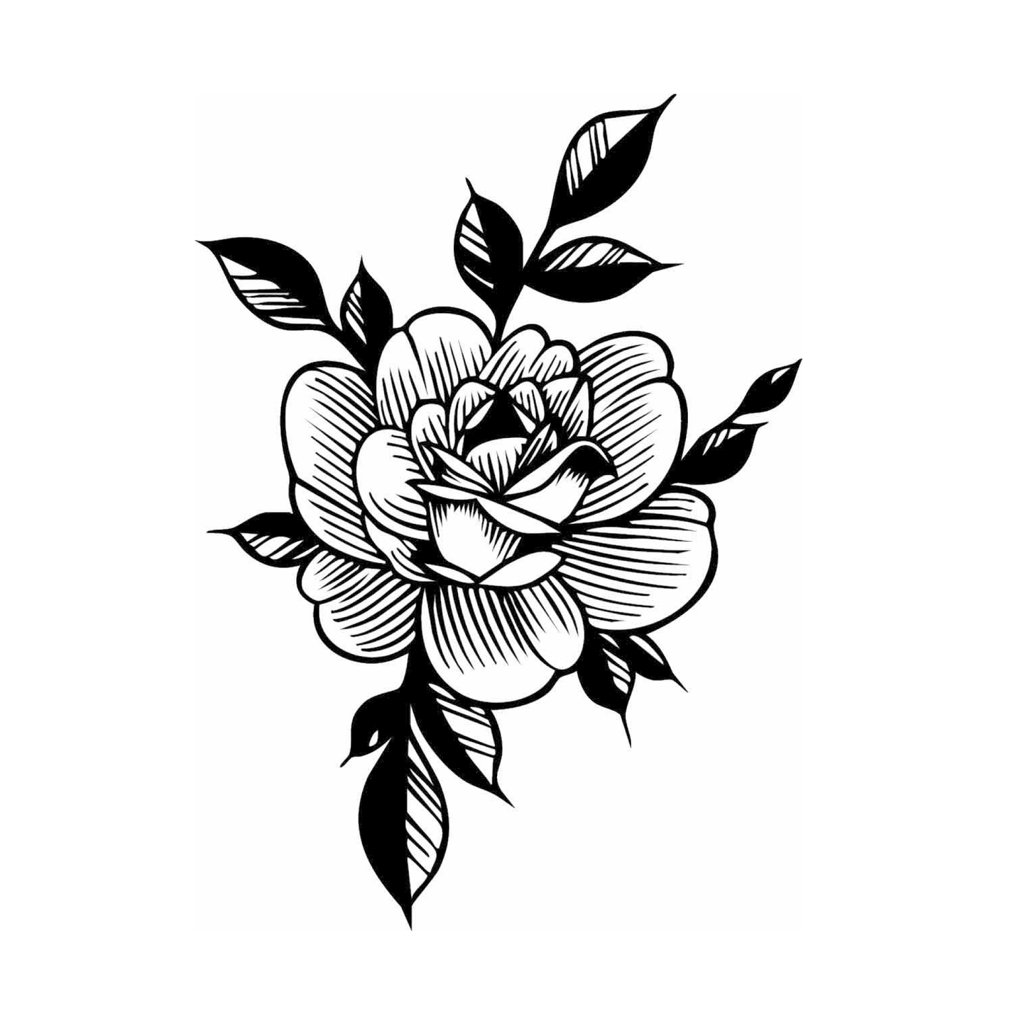 rose in bloom (set of 2)