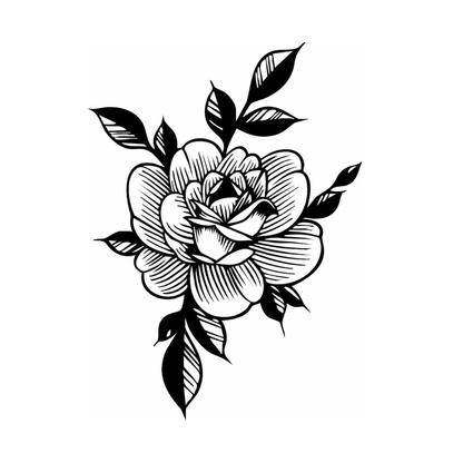 rose in bloom (set of 2)